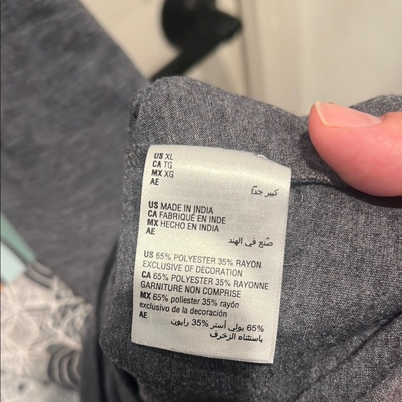 Style & Co. Graphic heathered gray Relaxed Tee - Picture 4 of 7